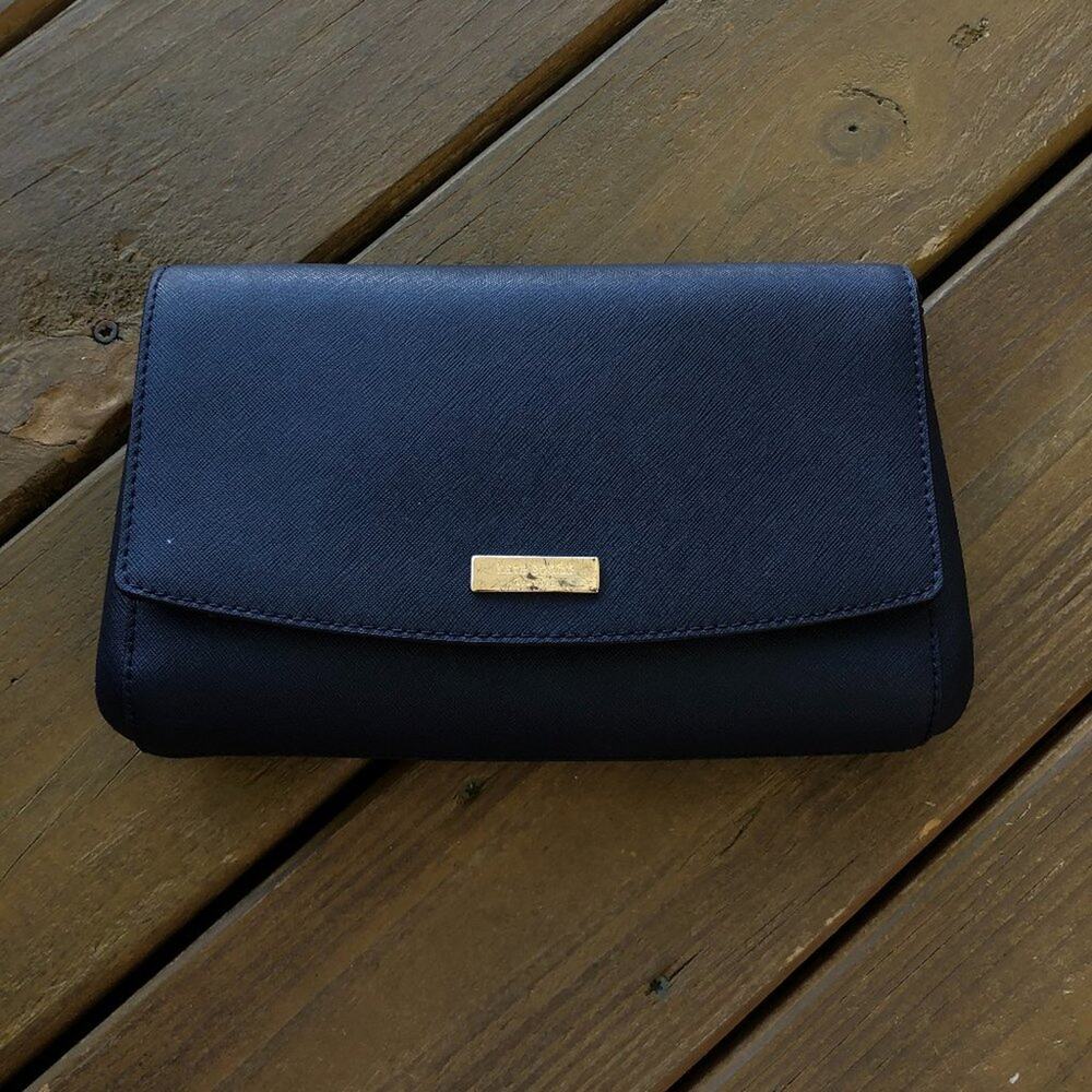Kate Spade Navy Saffiano Leather Crossbody Purse